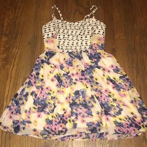 floral fit and flare dress